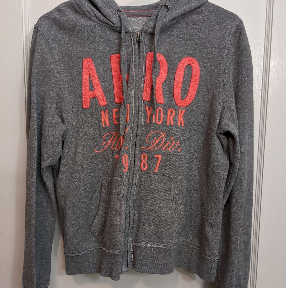 Aeropostale Hooded Zip Up Swearshirt